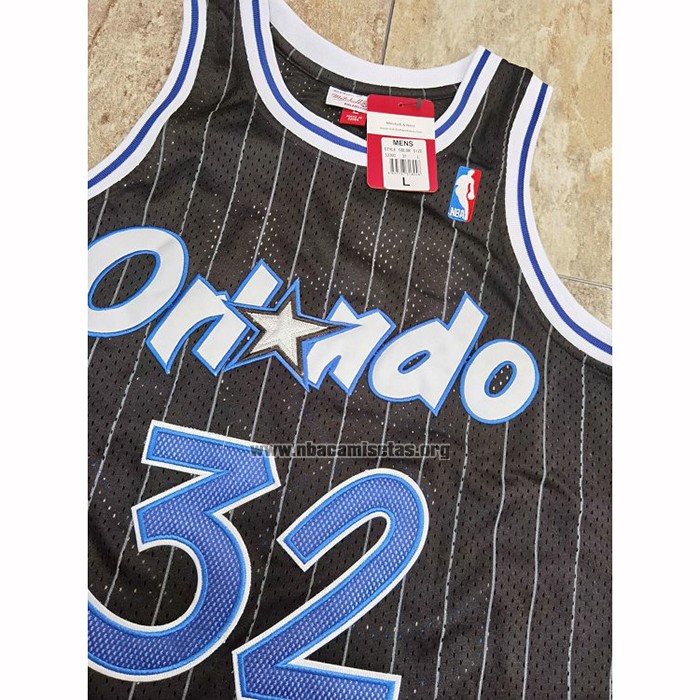 Camiseta Orlando Magic Shaquille O'Neal NO 32 Mitchell & Ness 1994-95 Negro